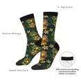 thumbnail image 4 of Daiia Mask Tropical Flower Print Crew Socks – Soft Breathable Long Socks for Men & Women, Moisture-Wicking & Comfortable Daily Wear Socks, One-Size Fits Most (US 5-11), 4 of 6