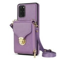 thumbnail image 2 of for Samsung Galaxy A51 4G Case Wallet with Shoulder Strap for Women - Crossbody Lanyard,Zipper Pocket,Credit Card Holder,Shockproof - Metal Buckle Closure Premium PU Leather Case, Purple, 2 of 10
