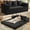 Black, variant on Convertible Sofa Bed Couch, 78’’ Oversized 4-in-1 Boneless Couches with Removable Armrests Backrest, Corduroy Futon Sofa Bed, Foldable Mattress Sleeper Sofa for Living Room Bedroom