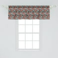 thumbnail image 2 of Ambesonne Jungle Foliage Window Valance, Abstract Palms Art, 54" X 18", Burnt Sienna Sky Blue, 2 of 3