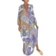 thumbnail image 1 of Gibobby Vestido Casual para Mujer Vestido a media pierna con botones y estampado floral de manga larga con cuello en V casual para mujer(Morado,M), 1 of 5