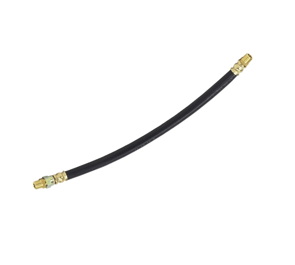 Air Brake Hose Assembly 18" x 3/8"-18 for Semi Trucks | 3/8" ID 3/8" NPT 225 PSI 1 Fixed 1 Swivel DOT FMVSS106 SAE J1402 | Replaces 16618 16118-66 146018 12-38318 07-554 21034 285783