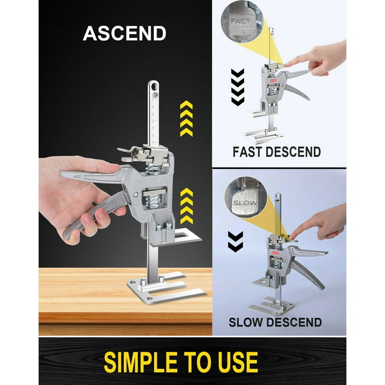 ZERONDER Labor-Saving Arm, 15.35-Inch Men's Labor-Saving Tool, 2-Piece  Height Adjustment Device, Can Achieve 10.43 Inches of Lift Through The Arm,  Used To Install Furniture, Cabinets, Tiles, Etc. 