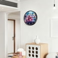 thumbnail image 6 of Voice Activated Clock with Glow Light 12 Inch Large Silent Wall Clock Battery Operated for Home Decor A Bouquet Of Pink Roses, 6 of 8