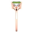 thumbnail image 3 of Three-Stone Engagement Ring for Women - 2.82ct Natural Peridot in 18K Rose Gold Promise Ring, 3 of 6