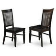thumbnail image 4 of East West Furniture Logan 7-piece Wood Kitchen Table Set in Black, 4 of 6