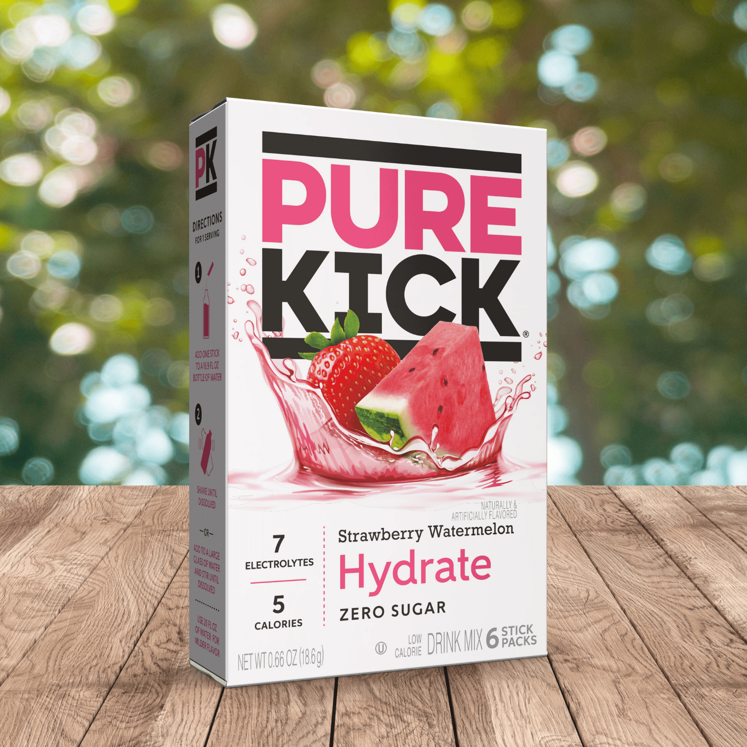 Pure Kick Strawberry Watermelon Singles To Go Hydration Water