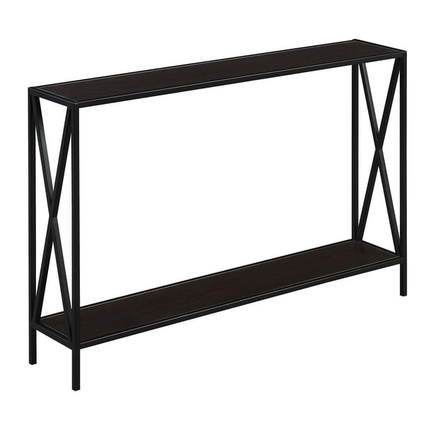 Mesa consola Tucson con estante, Espresso / Negro Convenience Concepts R4-0472
