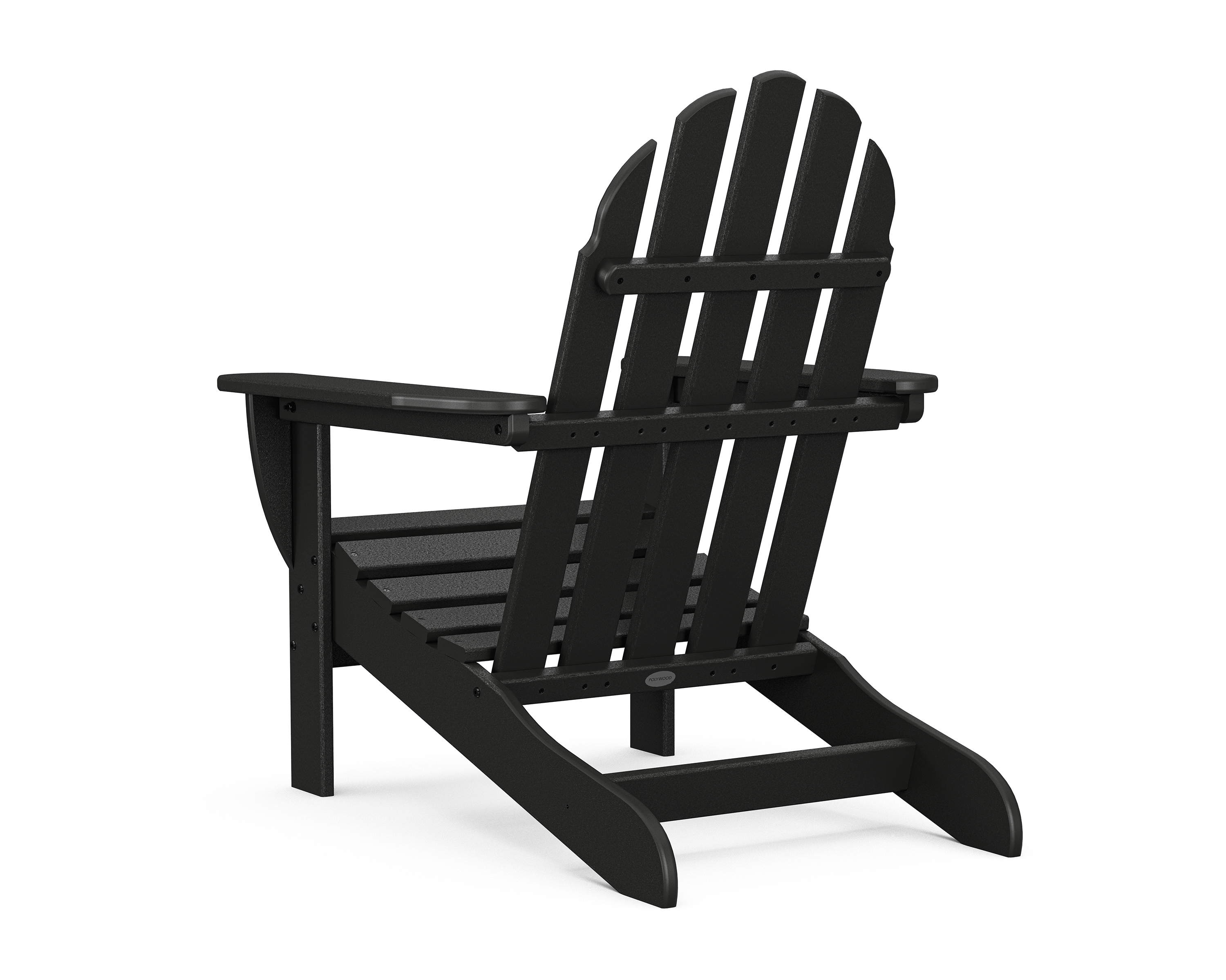 POLYWOOD Classic Adirondack 3-Piece Set with South Beach 18" Side Table in Black - image 4 of 5