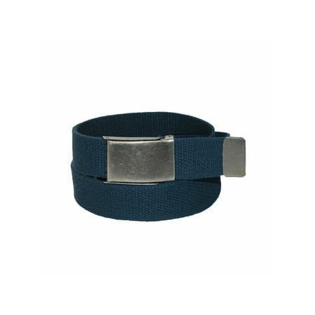 Size one size Men's Big & Tall Fabric Belt with Nickel Flip Top