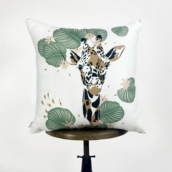 Giraffe | Giraffe Decor | Giraffe Print | Leaves | Decorative Pillows | Mom Gift | Home decor | Room Decor | Bedroom Decor | Throw Pillows