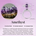 thumbnail image 6 of Amethyst Solitaire Purple Rings for Women in 925 Sterling Silver - Gemstone Rings Promise Engagement Vintage Birthstone Jewelry Birthday Christmas Gifts Size - 11, 6 of 8