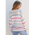 thumbnail image 3 of Redhotype Chic Striped Crochet Sweater: Comfy & Stylish Fit!, 3 of 8