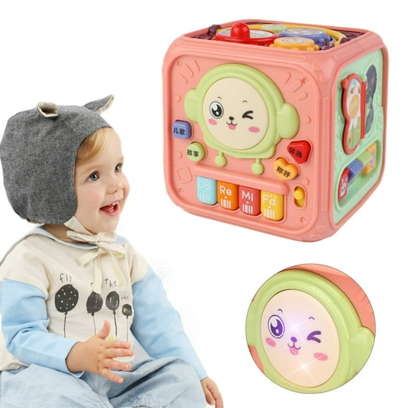 6-in-1 Activity Cube for Babies and Toddlers – Baby Toys 12-18 Months – Activity Cube for 1 Year Old – Perfect Car Seat Travel Toys for Toddlers Ages 1-3 (Color May Vary)