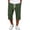 Dark Green, variant on Men's Pants Elastic Waist Drawstring 3/4 Length Solid Textured Knit Loose Soft Breathable Summer Bottoms for Gym Workout Weekend Outings and Active Days Navy XL