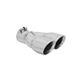 thumbnail image 3 of Flowmaster Exhaust Tail Pipe Tip 15389 2-1/2 Inch Inlet; 3 Inch Dual Outlet; Polished Stainless Steel; Round; Angled Cut; Straight Edge, 3 of 3