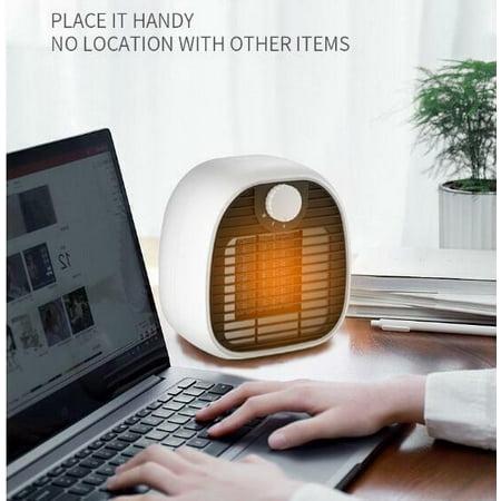 

7in 3 Modes Portable Electric Space Heater 1000W Ceramic Fast Heating White