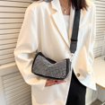 thumbnail image 1 of Bolsa de hombro con diamantes de imitaciónde mensajero con diamantes brillantes para mujer (plata) Likrtyny Para Estrenar, 1 of 9