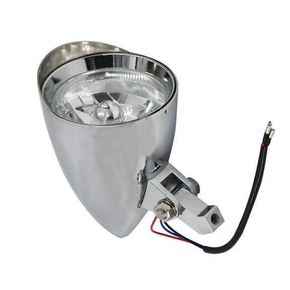 SEBLAFF Motorcycle Headlights Aluminum Visor Chrome Head Light Replacement for Sportster XL Dyna Softail Bobber FXR FXST Chopper Bobber Custom