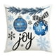 thumbnail image 2 of Hogar y cocina, Decoración del hogar, Decoración navideña, Funda de almohada navideña azul de 45 x 45 cm, con bonito muñeco de nieve, súper suave, estampada para sofá, funda de almohada navideña, fund, 2 of 6