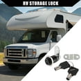 thumbnail image 3 of Unique Bargains 3 Set 7/8 Inch RV Campervan Lock Set with 6 Keys RV Storage Door Locks for File Cabinet Toolbox Black, 3 of 7