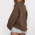 thumbnail image 5 of Cute Sweatshirts For Womens Long Sleeve Oversized Crewneck Fleece Hoodies Fall Fashion 2026 Teen Girls Cute Winter Clothes Sweater Loose Fit Pullover Y2K Brown L, 5 of 5
