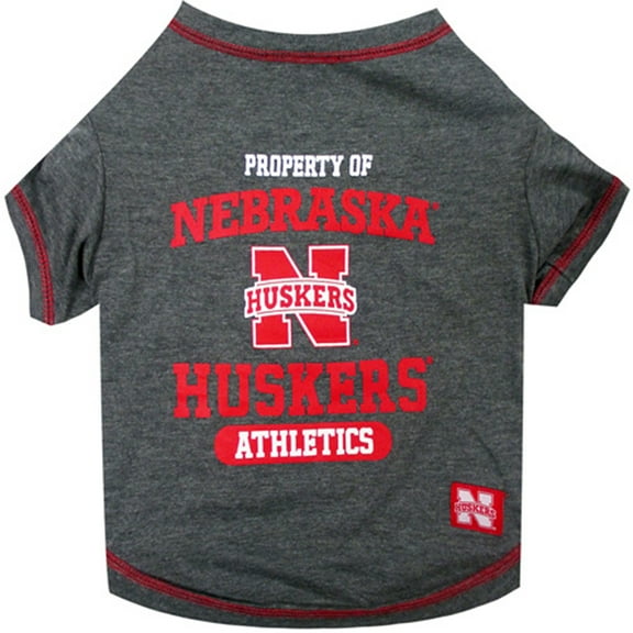 Pets First Collegiate Nebraska Cornhuskers Pet Dog T-Shirt in 5 Sizes - Medium