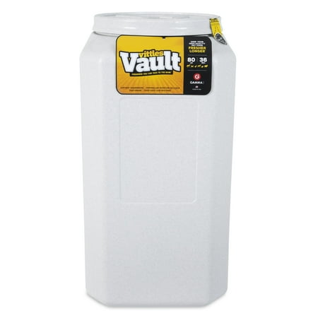 Gamma2 Vittles Vault Outback Airtight Plastic Dry Pet Food Storage Container for Dogs, Gray, 80 Pound Capacity