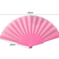 thumbnail image 6 of UDIYO 2Pcs Large Red Folding Silk Hand Fan Hand Folding Fans Chinese Tai Chi Folding Fan for Men and Women Performance, Dance, Decorations, Festival, Gift (Various Colors), 6 of 7