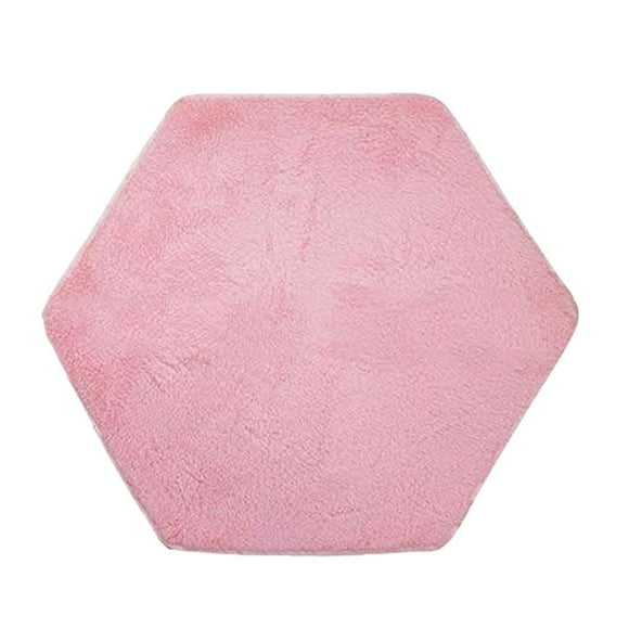 STARTIST Pink Hexagonal Tent Coral Fleece Mat Rug Bedroom Floor Activity Cushion Toy