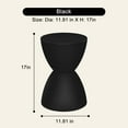 thumbnail image 2 of Plastic Hourglass Side Table Bedroom Nightstand, Black, 2 of 8