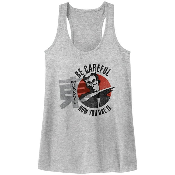 Hai Karate Careful Gray Heather Women's Racerback Tank Top