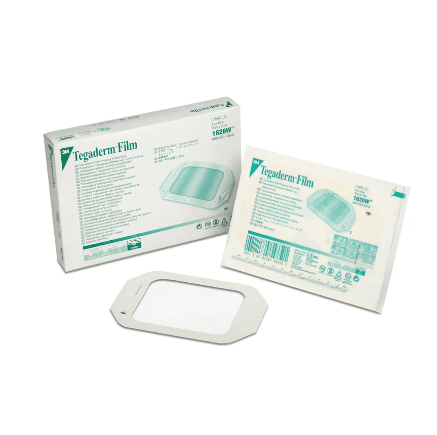 3M Tegaderm Transparent Film Dressing Picture Frame Style 4in x 4.75 in, 50 ct