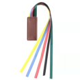 thumbnail image 3 of 3 Pieces Faux Leather Ribbon Bookmarks Bookmark with 5 Colored Ribbons Book Markers for Roman Bible Books, 3 of 5