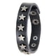 thumbnail image 1 of Pulsera de cuero PU estilo punk para hombre y mujer con dije de estrella. Negro, 1 of 9