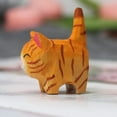 thumbnail image 3 of Jlong Lovely Small Carved Cat Figurine, 1.4" DIY Handmade Wood Kitten Unique Art Carving Work Sculptures for Decoration Collectible Figurines, 3 of 7