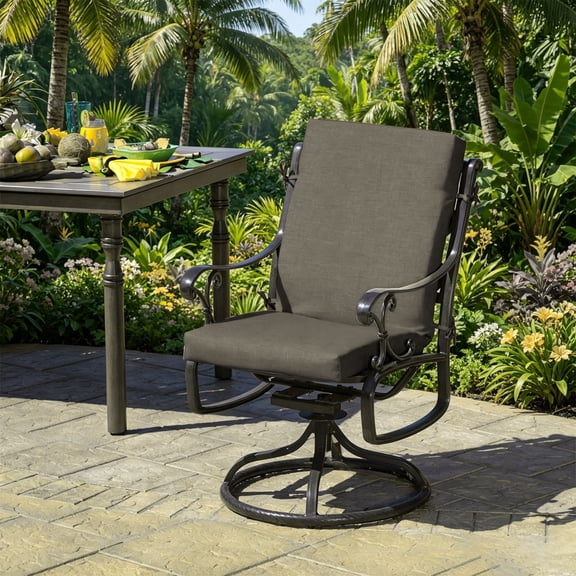 Outdoor Midback Chair Cushion, Patio Dining Outdoor Chair Cushions, Water & Fade Resistant for Rocking Chairs, Patio Dining Chairs