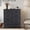 Black, variant on Spaco Nightstand with Collapsible Fabric Bin, Steel-Framed Wood Top, Water-Resistant MDF, No-Tool Assembly for Bedroom Compact Space, Green