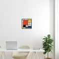 thumbnail image 2 of Stupell Industries Composition in Red Yellow Blue Black Piet Mondrian Classic Abstract Painting Painting Black Framed Art Print Wall Art, Design by one1000paintings, 2 of 8