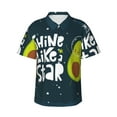 thumbnail image 2 of Goofa Avocado in Space1 Hawaiian Shirt for Men, Unisex Summer Beach Casual Short Sleeve Button Down Shirts,Aloha Tropical Floral print shirt-Small, 2 of 9