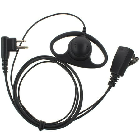 AOER D Earpiece Headset Mic For Motorola Radios 2 Pin Jack Walkie