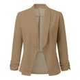 thumbnail image 4 of IMENGL Jackets Long Sleeve Lapel Button Slim Jacket Plus Size Work Coat, Yellow M, Size M-2XL, 4 of 6