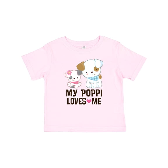Inktastic My Poppi Loves Me Granddaughter Girls Baby T-Shirt