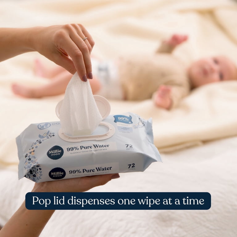 Millie Moon 99% Pure Water Baby Wipes, 216 Count photo 4