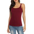thumbnail image 1 of Débardeur pour Femme avec Soutien-Gorge Intégré, Camisole à Larges Bretelles Ajustables, Tricot de Coton, 1 of 2