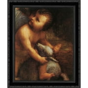 The Virgin and Child with St Anne [detail: 2] 20x23 Black Ornate Wood Framed Canvas Art by Da Vinci, Leonardo