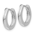 thumbnail image 2 of Real 14kt White Gold Round Hinged Hoop Earrings; for Adults and Teens; for Women and Men, 2 of 4