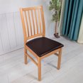 thumbnail image 3 of Rosnek PU Leather Chair Seat Cover Square Chair Cushion Cover Waterproof Stretch Dining Chair Slipcover Protctor, 3 of 7