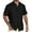 Black, variant on MIXUE Mens Casual Button Down Shirts Summer Solid Color Lapel Short Sleeve Fashion Tops Daily-Wear,Gray,M