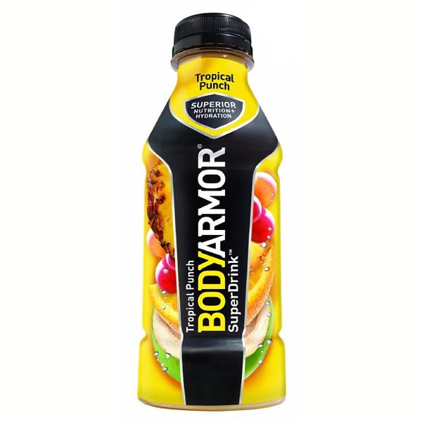 Body Armor Tropical Punch Sports Drink 16 oz Plastic Bottles Pack of